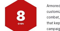 《装甲核心6》IGN评8分：机甲战优秀 剧情平淡乏味