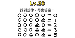 脑洞大师第28关攻略  找到规律写出答案