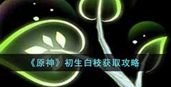原神初生白枝怎么获得  初生白枝获取攻略