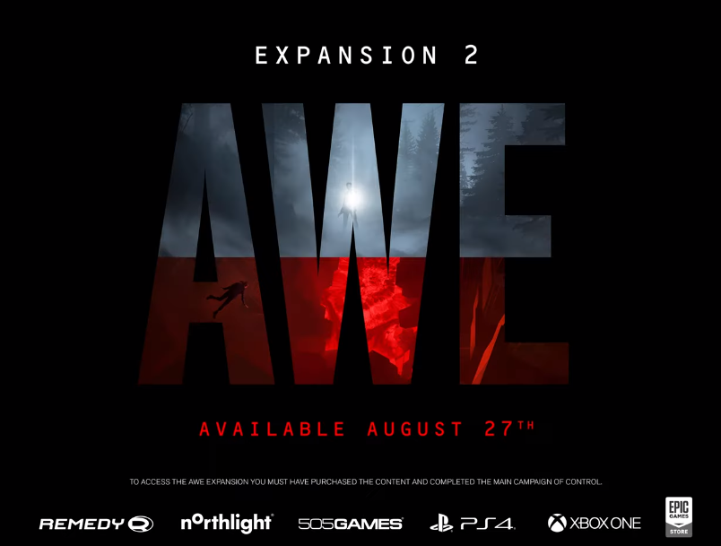 《控制》第二波DLC “AWE”8月27日推出