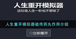 人生重开模拟器传药丸有什么用  祖传药丸作用介绍