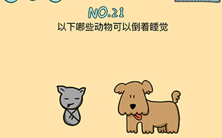 脑力黑洞第21关攻略  以下哪些动物可以倒着睡觉