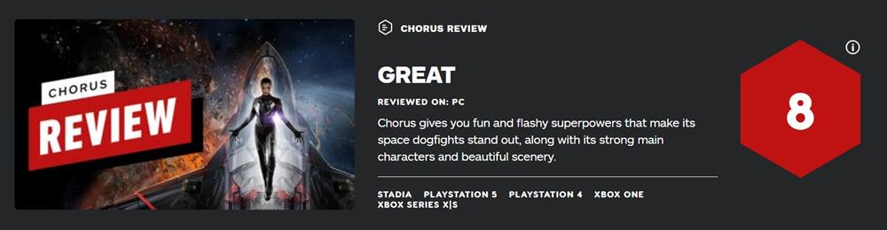 太空冒险射击《和声》IGN评分8分 有趣且华丽的太空狗斗