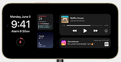iOS 17 全新智能显示模式曝光  带来新横向iPhone锁屏介面
